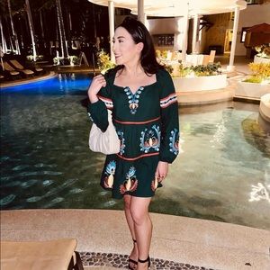 Embroidered and colorful dress from Anthropologie